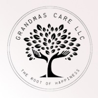 Grandma's Care LLC logo on white to gray gradient background