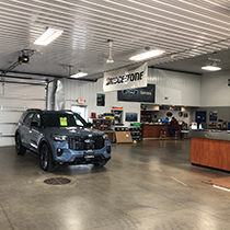 Service bay inside at Clintonville Motors