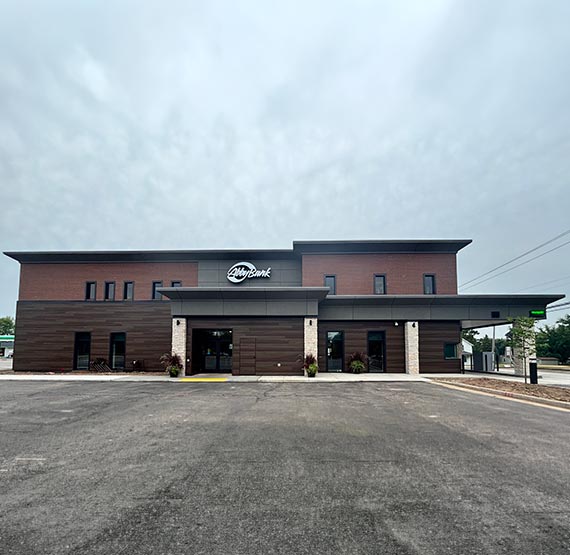 Abbotsford AbbyBank building after new outside remodel in 2026