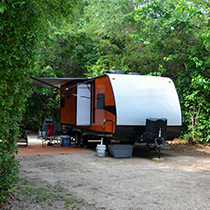camper in campsite