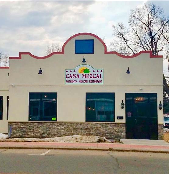 front of Casa Mezcal building in Mosinee, WI