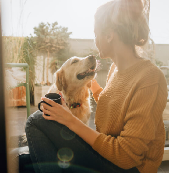 Woman with her dog