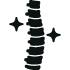 spine icon with sparkling stars representing quality chiropractic care