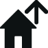 house icon with up arrow representing long-term property improvement