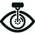 Lasik or laser eye surgery icon