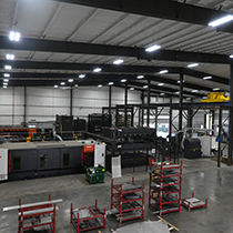 inside view of part of the plant/warehouse for Agstate Steel