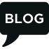 speech bubble with the word blog cut out of it