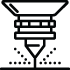 laser cutting metal icon