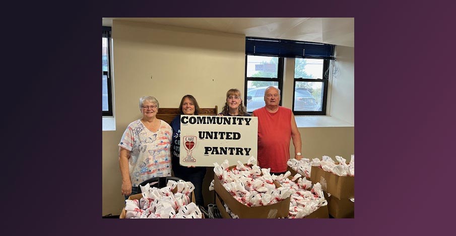 Hamburger donation to Community United Pantry in Colby from steer purchase at Clark County Fair Livestock Auction