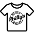 icon of a t-shirt with a Philly's logo on it