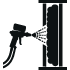 sprayer icon spraying spray foam in wall