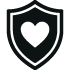 shield icon with heart 