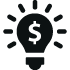 lightbulb with dollar sign in it for "money smart" 