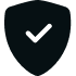 shield with checkmark icon illustration