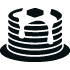 Stack of pancakes icon with syrup and butter on top