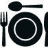 icon of plate with silverware around it